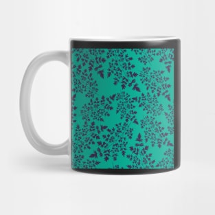 Hedgerow ferns on green Mug